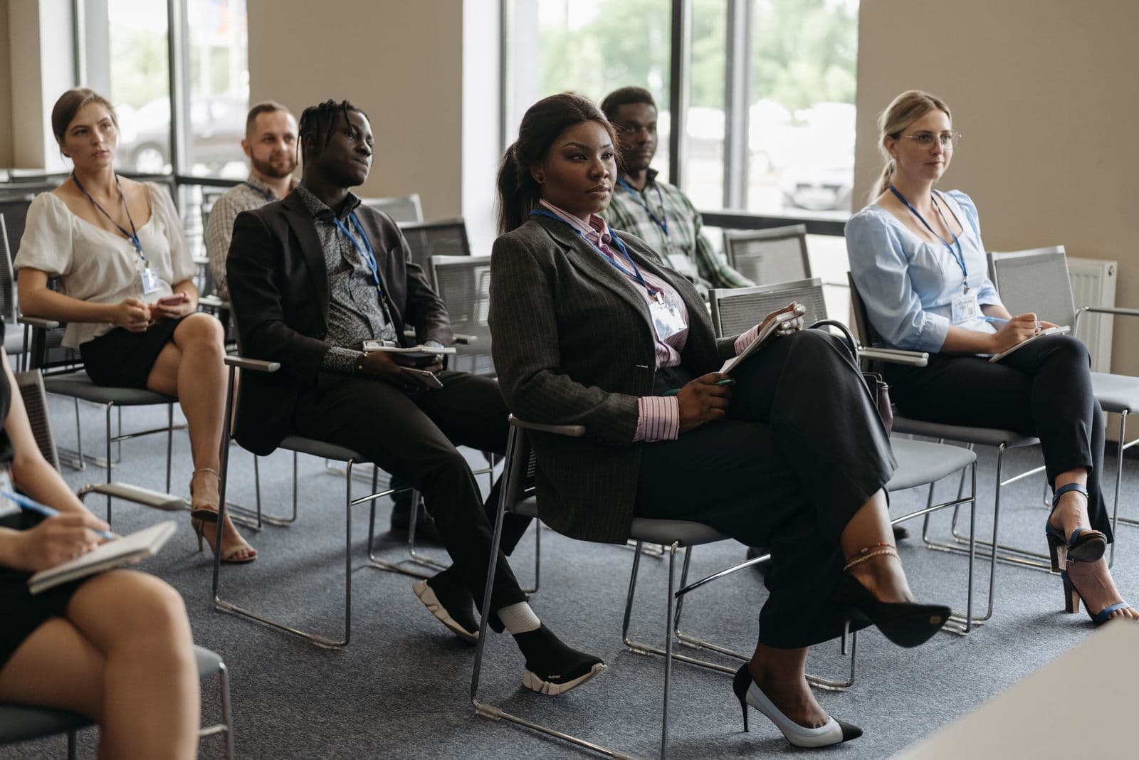 Participants attending a business event